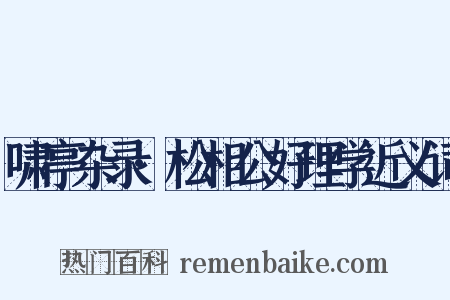 啸亭杂录·松相公好理学近义词是什么意思的图片